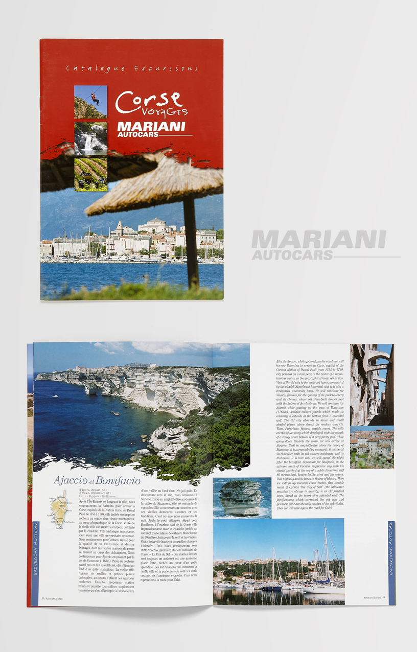 Catalogue des excursions Autocars Mariani